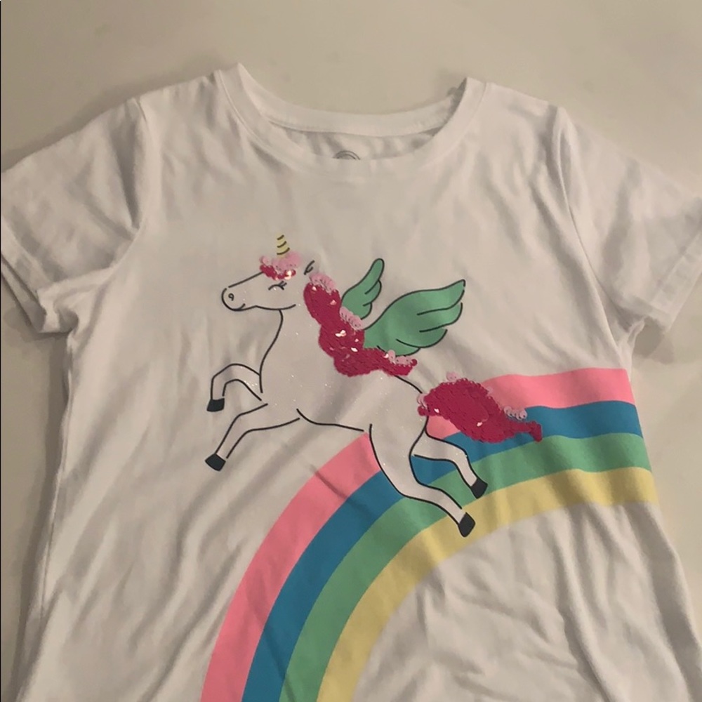 Girls unicorn rainbow tshirt